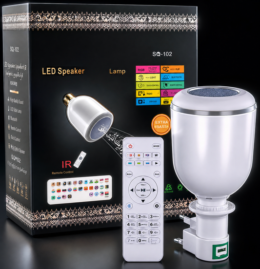 CRONY Quran LED Lamp with Speaker, SQ-102, Package may vary